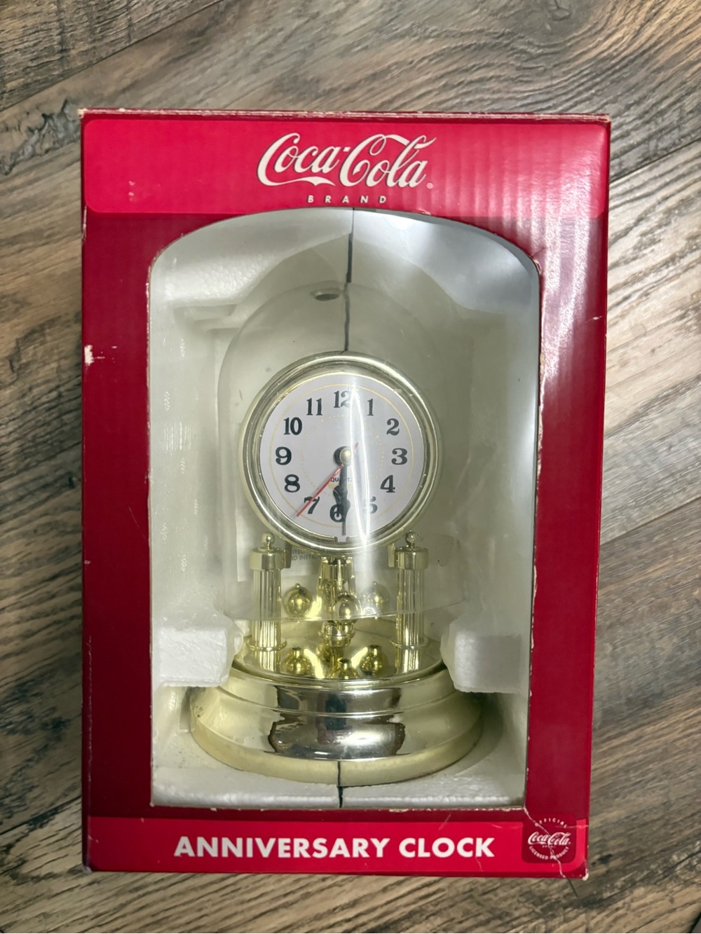 Coca Cola Gold and Red Anniversary Wall Clock